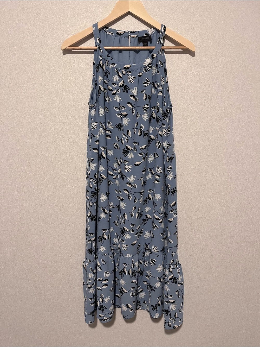 J. Jill Light Blue Floral Midi Dress